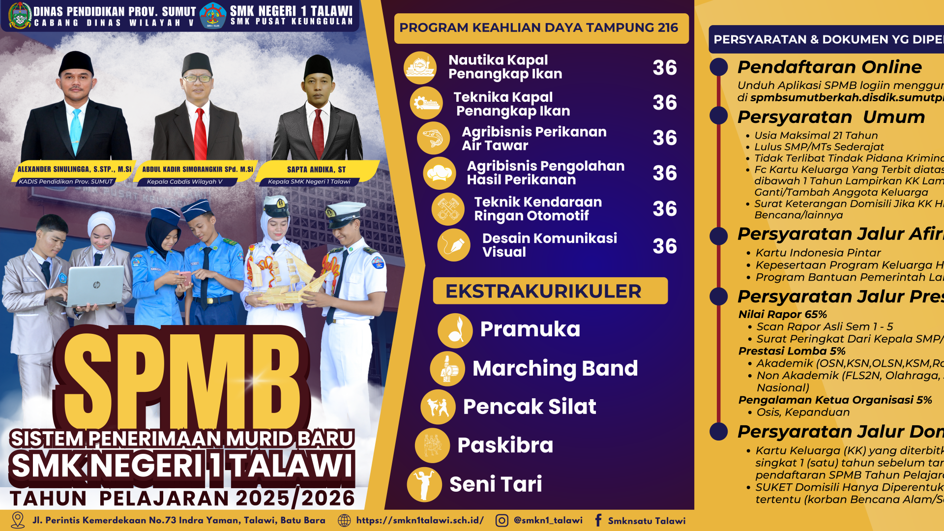 Seleksi Penerimaan Murid Baru SMK Negeri 1 Talawi